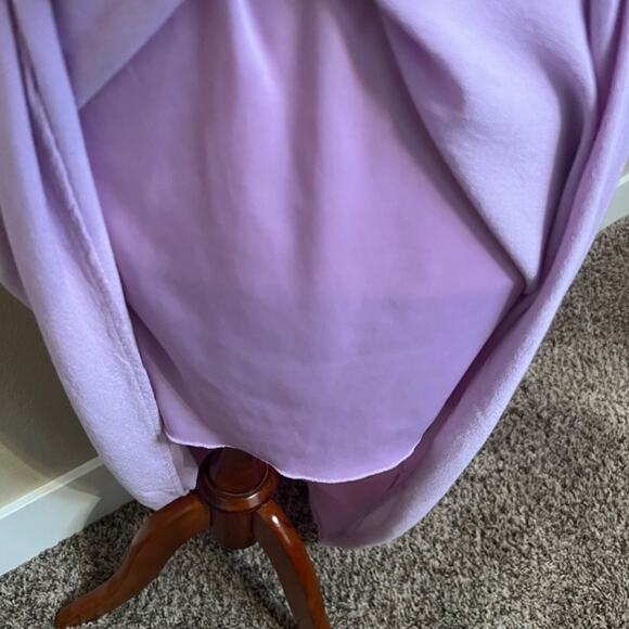 Everly dress lavender spaghetti strap high low lined elastic waist pull on Sz M - Picture 7 of 10